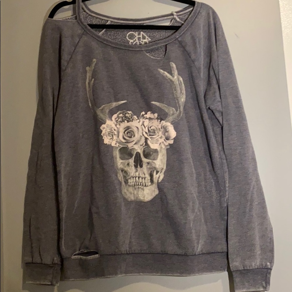 Chaser Oversized Skull Sweatshirt